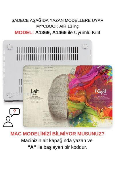 Mcstorey Macbook Air Kılıf 13 Inç Focus01nl (ESKİ USB'Lİ MODEL 2010-2017) A1369 A1466 Ile Uyumlu