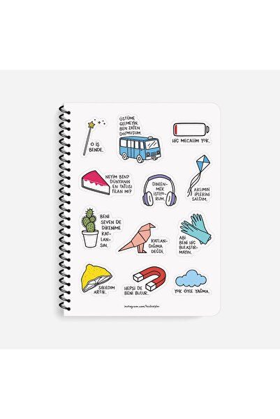 Şeker Ofisi Sharp Color Feeling Things A4 Checked Notebook All Finds Me