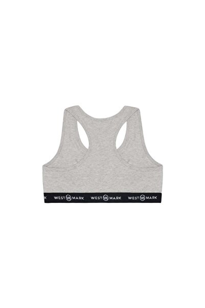 WESTMARK LONDON 2 Pack Gray White Cotton Girl's Half Bra Bustier ALICE