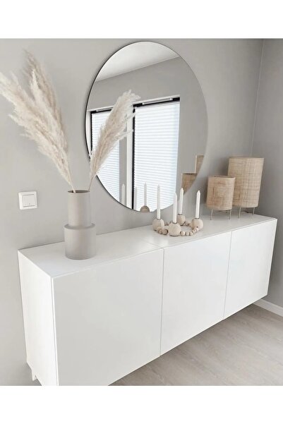 nysamo 60 Cm Yuvarlak Ayna Dekoratif Ayna, Konsol Aynası, Hol Aynası, Dresuar...