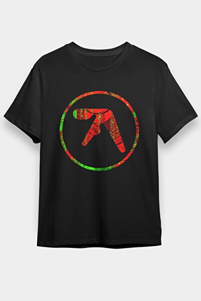 Adrift Aphex Twin Printed Unisex Μαύρο T-Shirt - Ko Buta T57511