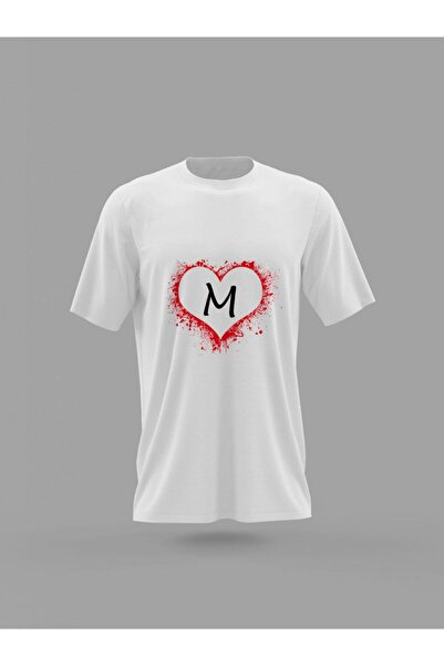 Adrift Tricou unisex BLUE cu imprimeu inimă cu litera M PNRMTSHRT1085