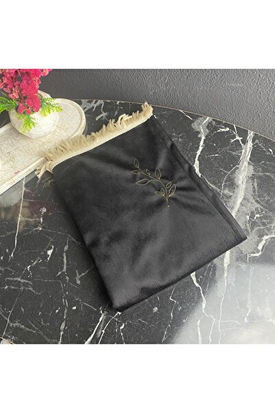 miracle gifts İnce Detaylı Minimal Seccade - Siyah