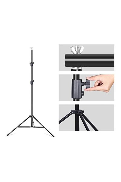 cazipshop Youtube çekimleri için 2x3m Fon Standı Background Fon Perde Için Stand Uyumlu