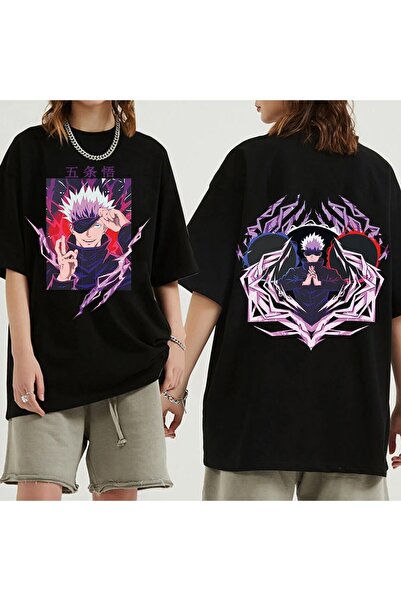 Adrift Kırmızı Etiket Gala Jujutsu Kaisen Satoru Gojo Anime T-shirt Moda 17642