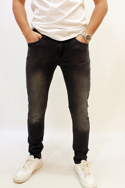 Cazador Jazz 0812 Curry Denim Παντελόνι Black Wash Ανδρικό Lycra Τζιν Παντελόνι Καπνιστό