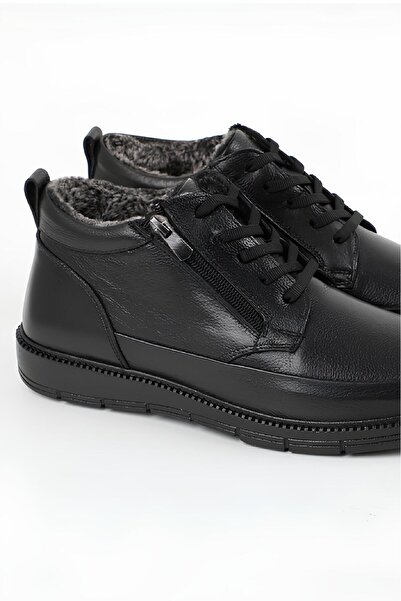 Voyager 224 - 5511 Simao Siyah Hakiki Deri Içi Full Kürklü Erkek Bot