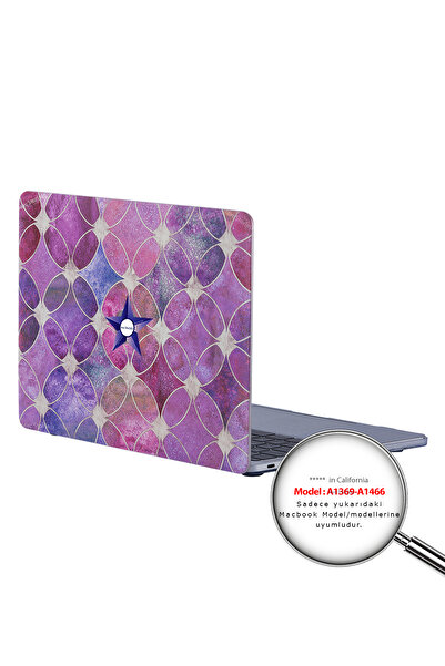 Mcstorey Macbook Air Kılıf 13inç (ESKİ USB'Lİ MODEL 2010-2017) A1369 A1466 Ile Uyumlu Flower04