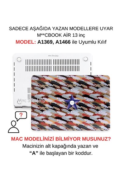 Mcstorey MacBook Air 13 inç Kılıf A1369 A1466 Uyumlu (2010-2017) Sert Kapak D...