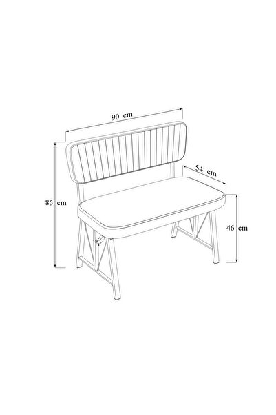 Mygusi Hayat 70x110 Beyaz Mutfak Masası, Mutfak Masası Takımı, Yemek Masası, 2 Benchli - Açık Gri