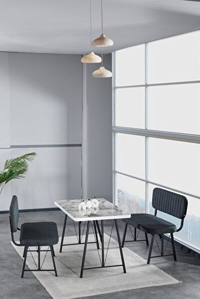 Mygusi Hayat 70x110 Efes Mutfak Masası, Mutfak Masası Takımı, Yemek Masası, 2...