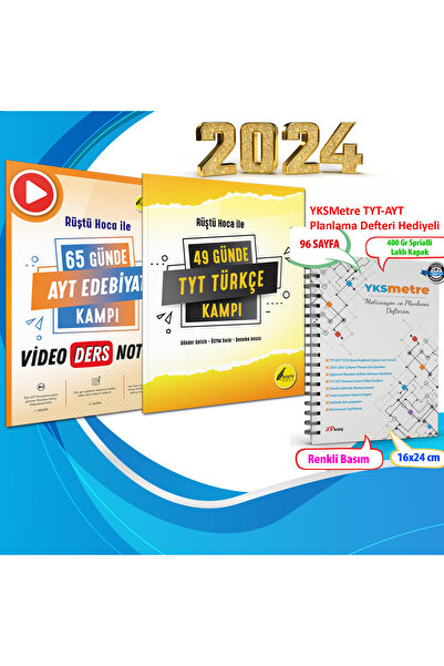 REHBER MATEMATİK YAYINLARI Rüştü Hoca 49 Günde TYT Türkçe / 65 Günde AYT Edeb...
