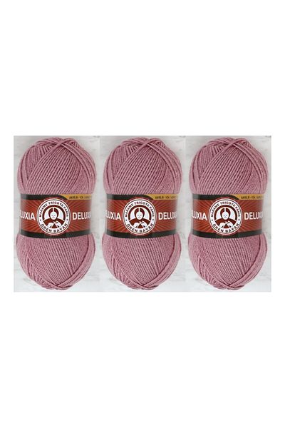 Ören Bayan Deluxia Hand Knitting Thread 100 gr 3 Pieces Color 127 Grape Juice