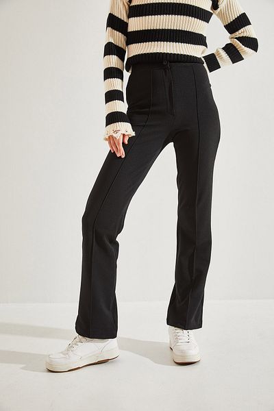 Bianco Lucci Women's Çimalı Palazzo Scuba Fabric Trousers