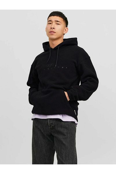 Jack & Jones Jack Jones Jorsilverlake Fleece Hood-black-12242470-1