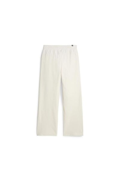 Puma Pantaloni de sport crem pentru femei Ess Elevated Velour Straight 67599389