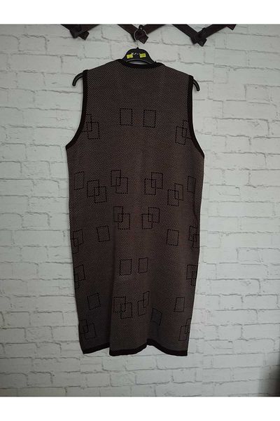 anne moda ankara χειμώνας, ατσάλι 1ης ποιότητας, ακρυλικό πλεκτό, 2 τσέπες, 3 κουμπιά, πολύ μακρύ πλεκτό γιλέκο με λαιμόκοψη V