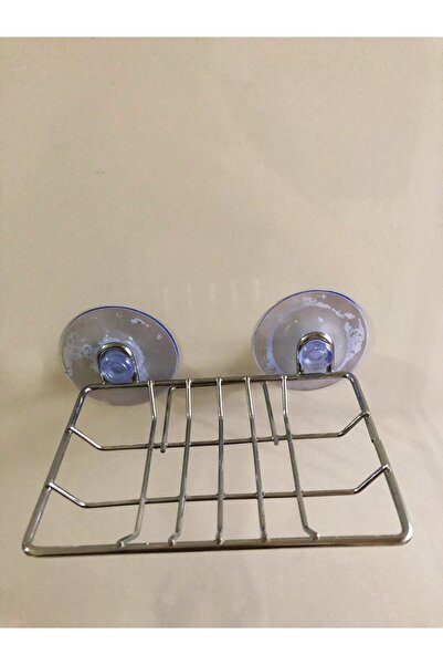 DİBA AVM Luxury Chrome Plated Metal Solid Soap Dish Stand Bathroom-Kitchen Chrome Soap Dish with Suction Cup