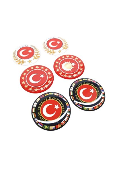Genel Markalar Türk Bayrağı Plaka Stıcker TR 2 Adet küçük kabartmalı plaka stickeri 2 adet gönderilir