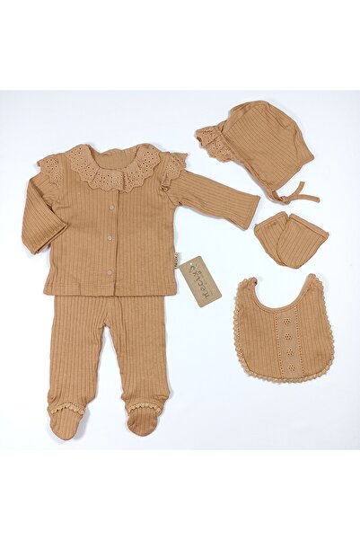 Necix's طقم قميص قصير مطرز للأطفال مكون من 5 قطع