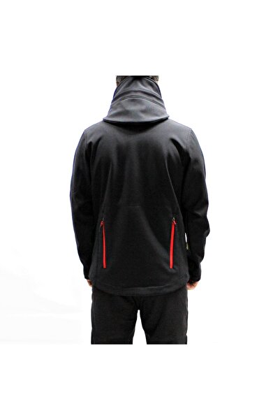 Mudwill Siyah Trail Rüzgar Geçirmez Softshell Mont Ceket