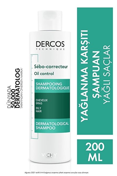 Vichy Dercos Oil Control Yağlanma Karşıtı Besleyici Şampuan 200ml…Dermo