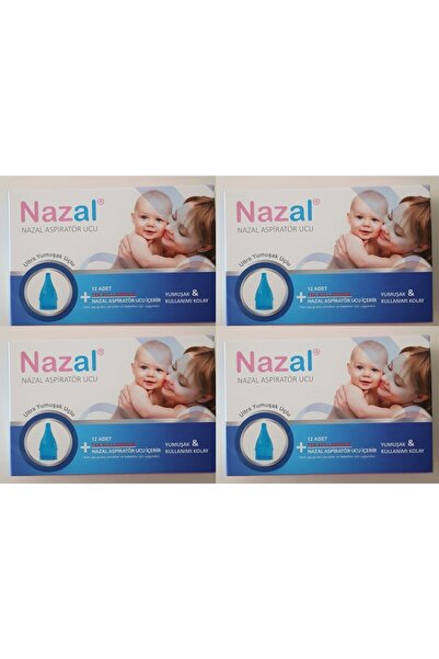Nazal Burun Aspiratör Yedek Uç Yumuşak 12 li Otribebe Uyumlu 4 Kutu