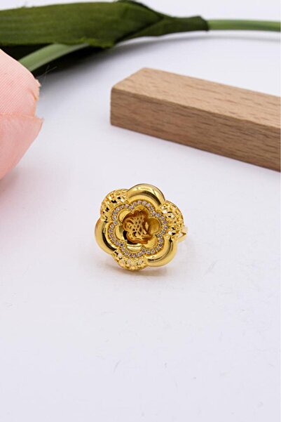 latif kuyumcu 22 Ayar Altın Yüzük Taşsız Tuğralı Kadın Yüzük