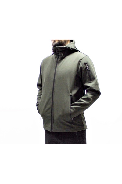 Mudwill Haki Trail Rüzgar Geçirmez Softshell Mont Ceket