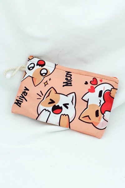 Anime Marketi حامل أقلام أو حقيبة مكياج مدرسية مكتوبة من Sweet Cats Meow