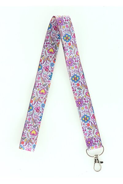 YİĞİTBAŞI ÇİÇEKLİ KALPLİ Boyun Ipi Ve Telefon Askısı OKUL ,HASTANE ,ASÇI ,GÜV...