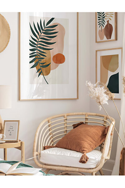 Artavessa 4 Parça Ahşap Çerçeve Görünümlü Mdf Tablo Seti