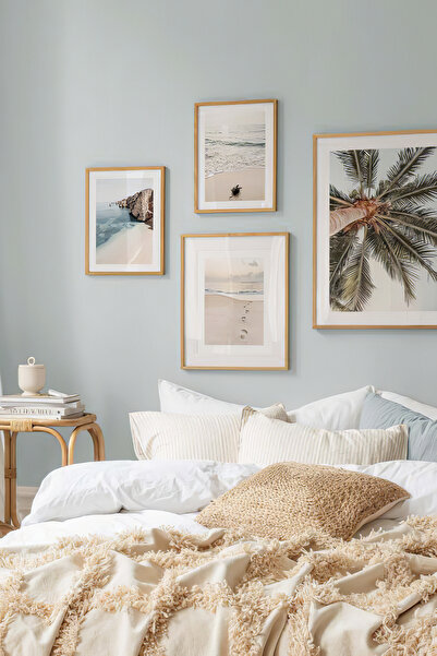 Artavessa 4 Parça Ahşap Çerçeve Görünümlü Mdf Tablo Seti