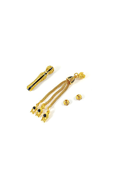 Selderesi SARI Kaplama Özel Tasarım İmame - Püskül - Kapama - Durak Tesbih Yapım Seti