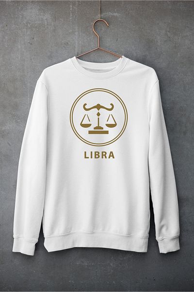 Raf Coll Unisex Oversize Crew Neck Scales Zodiac Ψηφιακή στάμπα φούτερ με δύο νήματα εσωτερικά ανυψωμένα