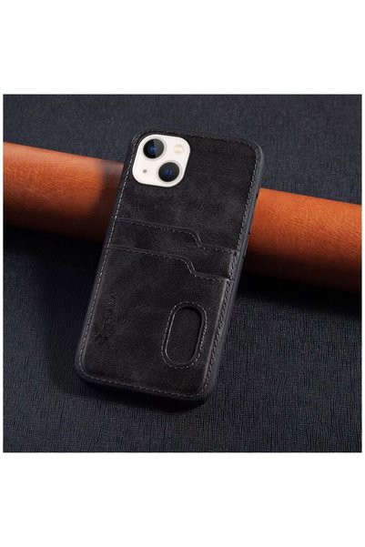 Zebana Apple iphone 15 plus compatible case zebana card holder luxury leather...