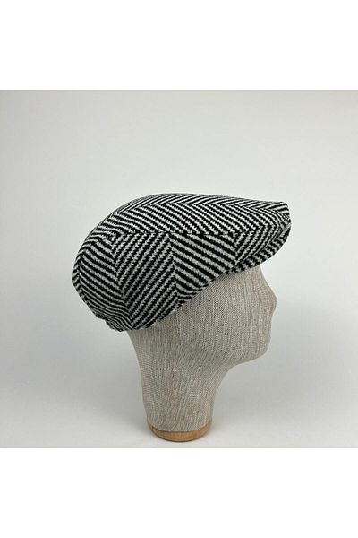 KARNAS ŞAPKA Men's Sports Model Wide Herringbone Winter Wool Cap
