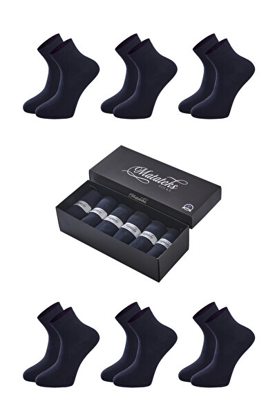 Matateks Șosete bărbați Bamboo Half Conch Uni bleumarin 200 ace fără sudură P...