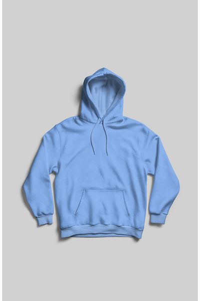 EVIus Hanorac cu glugă supradimensionat, unisex, uni, albastru