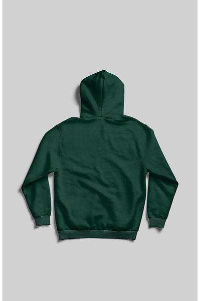 EVIus Unisex Απλό Πράσινο Φούτερ Oversize με κουκούλα