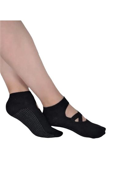 Fanilam Pachet de 2 șosete pentru yoga și farfurii cu talpă anti-alunecare