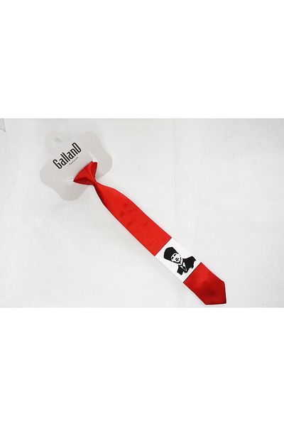 GallanD Classic Ataturk Patterned Satin Tied Unisex Special Day Satin Tie Age 9-10
