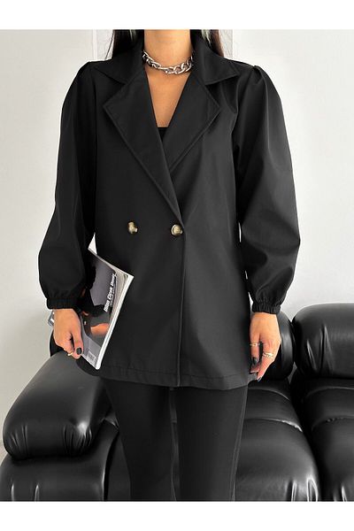 Noa Noa Boyfriend Trench Coat Women's Jacket with Rubber Sleeves