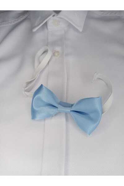 GallanD Light Blue Children's Satin Birthday Wedding Special Day Practical Elastic Bow Tie 10 Pack