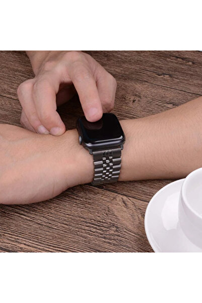 PSGT Apple Watch uyumlu 38-40-41mm Rolex Metal Kordon