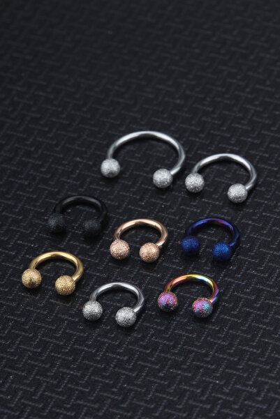 depozoom Cerrahi Çelik Sim Halka Piercing 6mm Roze