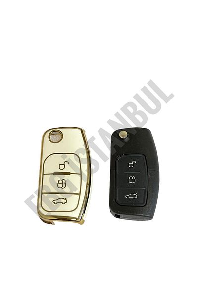 EBG İSTANBUL Ford Focus Fiesta Connect 2004 Switchblade White Car Key Remote Control Case