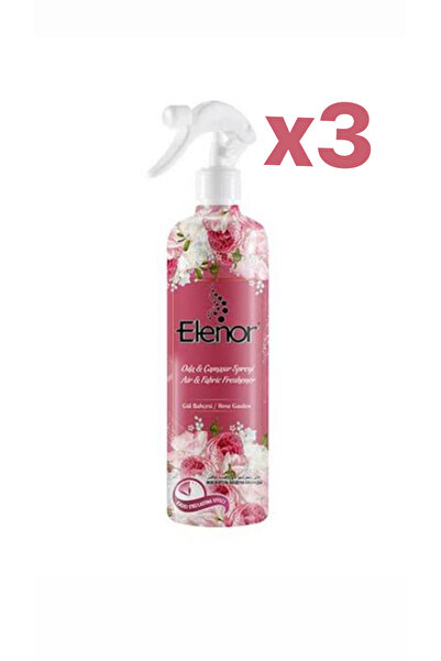 ELENOR Oda Ve Giysi Kokusu Gül 500 ml X 3
