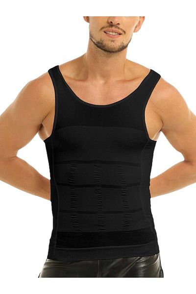 Mood Agenda Men's Body Shaper Chest and Belly Shaper Firming Breathable Athlete Corset