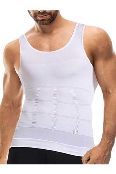 Tezzgelsin Men's Body Shaper Chest and Belly Shaper Firming Breathable Athlete Corset